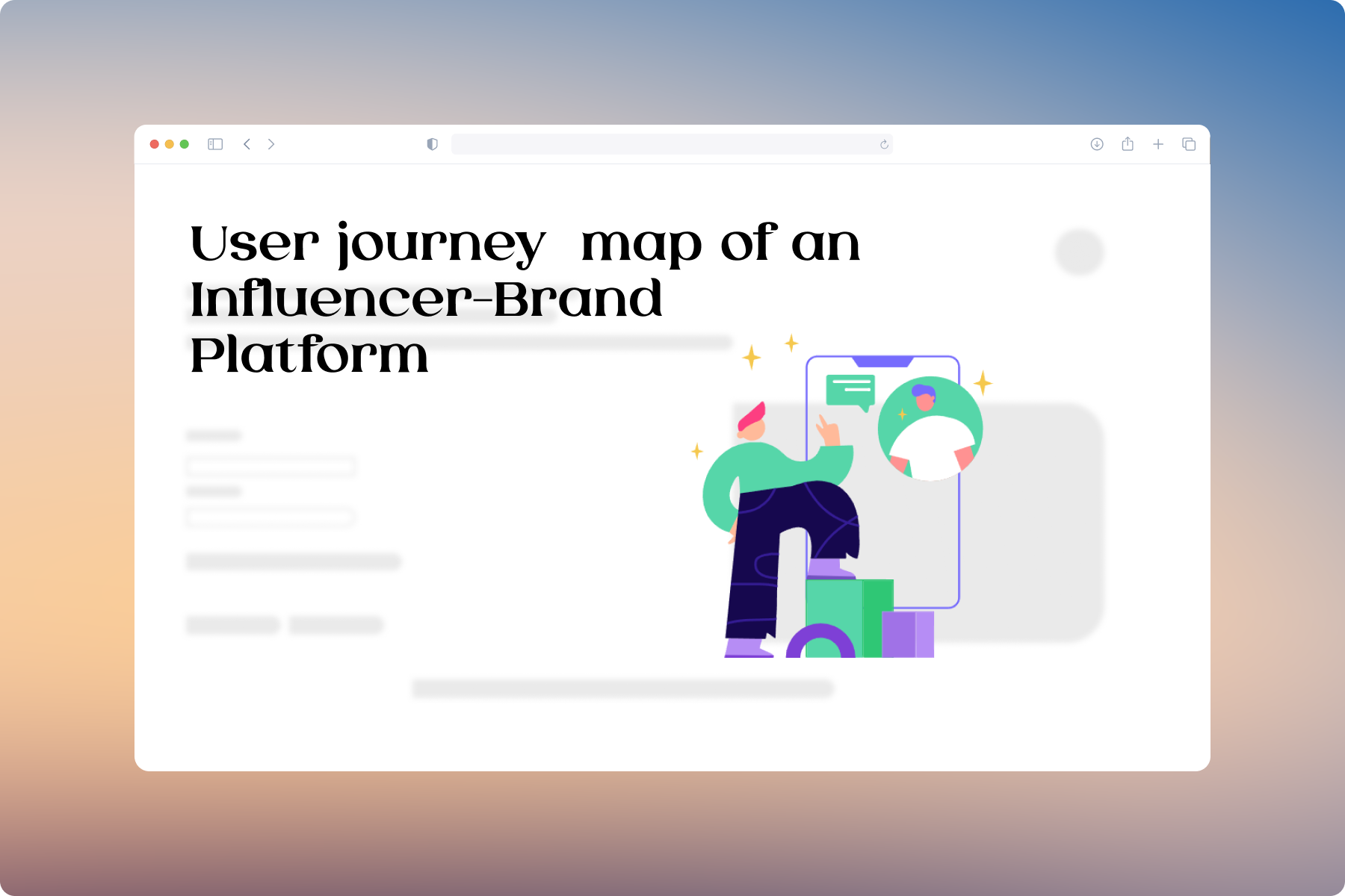 User journey of a influencer brand platform